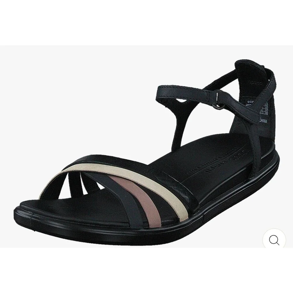 Ecco Simpil Women's Sandals Multicolor Black Ankle Straps Size 40 /us size 9-9.5